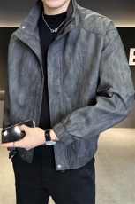 男装皮衣秋季2025新款宽松品质皮夹克外套C317-J2593-P165，男装夹克，电商C317