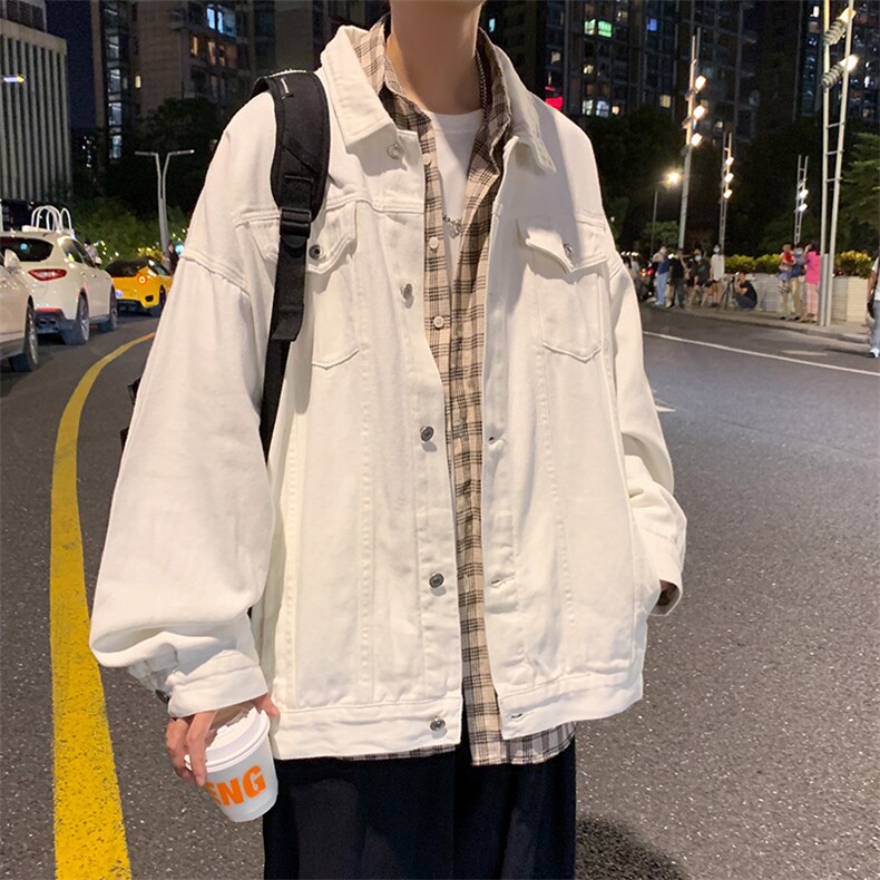 2024春季港风中性男女夹克牛仔衣H001P75控98，男装夹克，电商D321