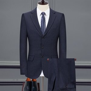 长年主推款！休闲商务正装西服套装中年工作服爸爸婚礼套装西服图片