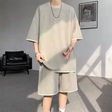 套装男夏季新款港风宽松短袖短裤整套运动装TZ8155-P52，男装休闲套装，星座214-3