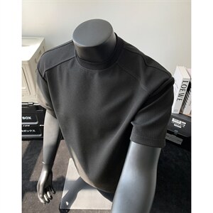 主推夏季新品2026玉米格半袖打底衫男士夏装短袖T恤上衣S408-特19图片
