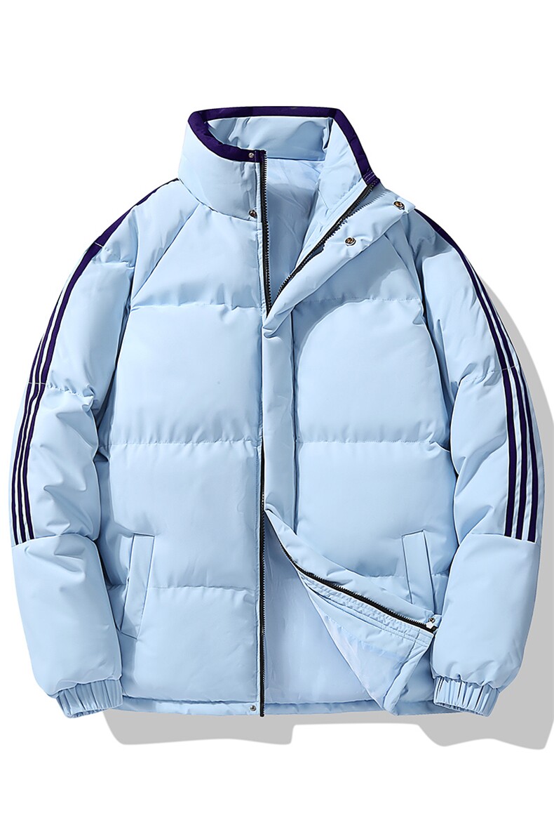 织带条纹三条棉服冬季男女情侣棉衣面包连帽服YY9880,男装棉衣,星座1206（原A206）