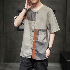 风棉麻乞丐服T19-P55，男装衬衫，星座816A（原B366）