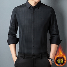 CA10106030钱塘2020-2中年男士冬季厚款加绒商务休闲衬衣P85，男装衬衫，钱塘207-2