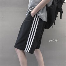 21夏季新宽松港风潮大码男学生运动条纹卫裤休闲短裤8003-P25，男装休闲裤，电商A059