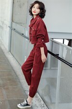 2021春季新款时尚优雅潮流休闲百搭舒适牛仔两件套，女装套装/套裙，纯色衣恋