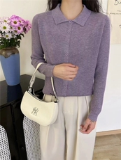 纯色针织衫2025早春设计感小众高级感气质，女装针织衫/毛衣，悦玛羊绒