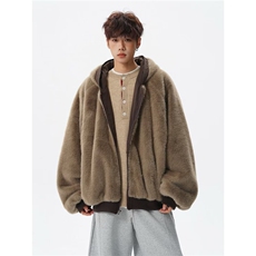 时尚原宿文艺新款慵懒日系仿兔毛双面穿棉服潮百搭简约TT282P112，男装棉衣，星座1013-5