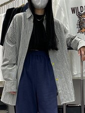 秋季新款格子衬衫，女装衬衫，JIAN.Z 简.站