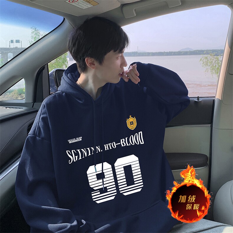 抖音得物供货可提供视频秋冬重磅美式宽松连帽卫衣DL2095,男装卫衣,电商A486