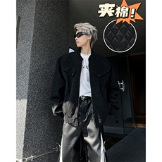 美式复古做旧工装夹克男女高级感宽松休夹棉保暖外套潮MY0867-P83，男装棉衣，星座308B-1