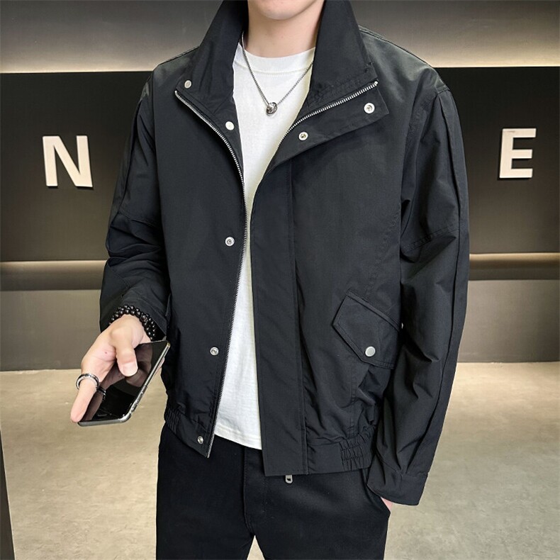 2025春季新款纯色简约宽松时尚潮牌男装夹克外套C317-J901-P110,男装夹克,电商C317