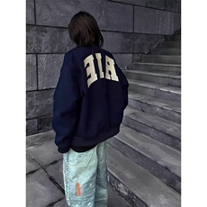 美式棒球服外套男女春秋2025新款青少年复古宽松休闲潮牌情侣夹克，男装夹克，星座506A