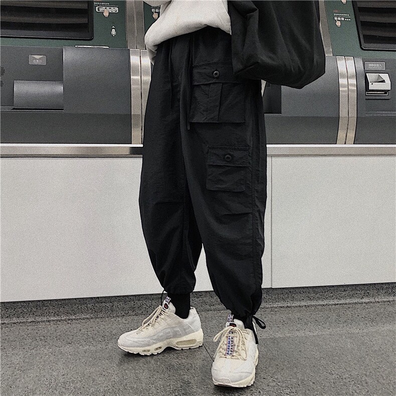 机能工装裤ins港风日系宽松抽绳束脚休闲裤XZ1213-KK10-P55,男装工装外套,星座1213