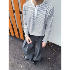 W191-P49高质量纯棉条纹长袖，男装卫衣，电商B323A