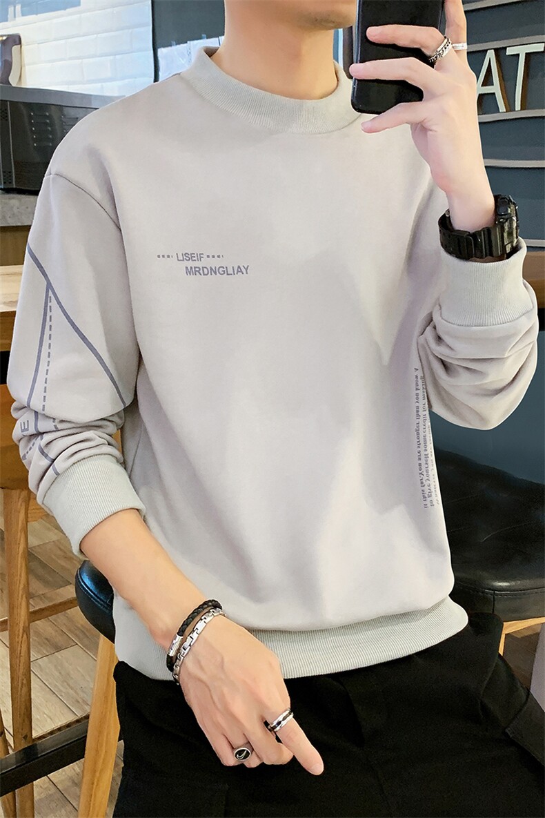 男士韩版潮流宽松ins2021新款秋装圆领卫衣男春秋潮牌DS929TP30,男装卫衣,电商A102