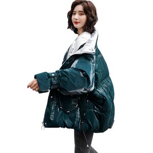 2022冬季新款时尚立领短款保暖舒适气质字母印花羽绒服90%,女装羽绒服,时尚俏佳人