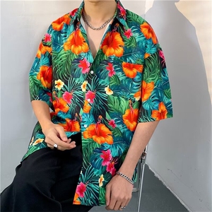 夏威夷风三亚泰旅游短袖花衬衫男海南岛休闲沙T5102-P26图片