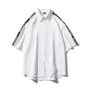 1小熊短袖衬衫男+短裤大码情侣套装92%聚酯纤维8%氨纶TZ77058P70图片