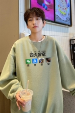 ！圆领卫衣男装港风长袖t恤男外套男WY525-特P23，男装T恤，电商B371