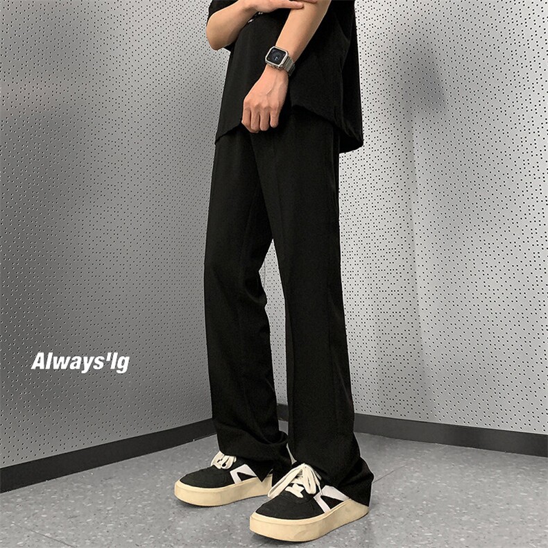 2026春季新款内景大码vibe风开叉微喇西装裤M-5XHK23101-特P35，男装西服套装，电商A022