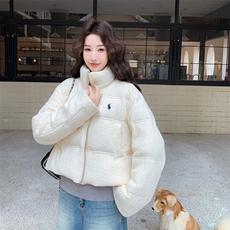 韩系chic黄色羽绒服女冬2025超火好看高级小众短款加厚面包服外套，女装羽绒服，2C271