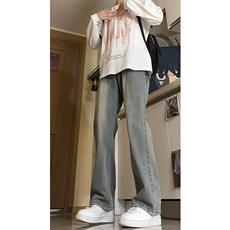 春季加长版裤子男高个子美式高街188cm110牛仔裤直筒长裤KZ010P58，男装牛仔裤，电商B312