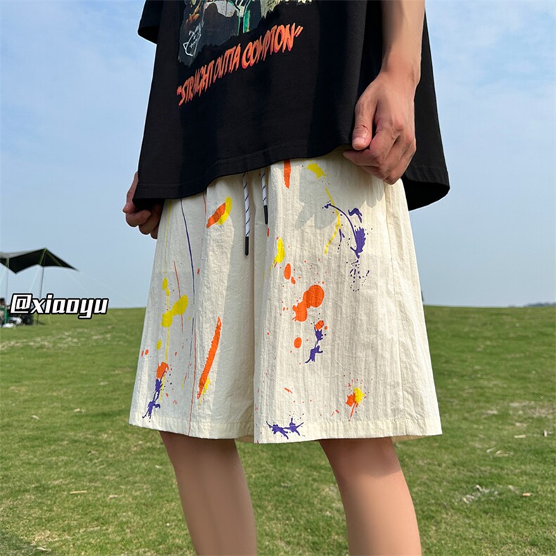 XZ616夏季新款百搭泼墨速干裤休闲短裤TY2509M-5XL特P25控48,男装牛仔裤,星座512A（原616）
