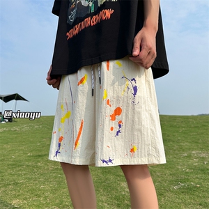 XZ616 夏季新款百搭泼墨速干裤休闲短裤TY2509 M-5XL 特P25控48图片