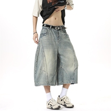 (现货)611-3BK3048特价P44夏季美式复古解构弯刀牛仔七分短裤，男装牛仔裤，星座1218（原611-3）