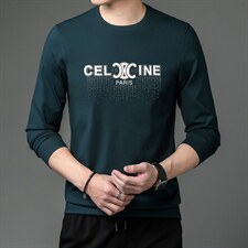 男士印花卫衣潮流新款春秋季中年商务休闲宽松时尚打底衫上衣，男装卫衣，电商B212（原钱塘6029）