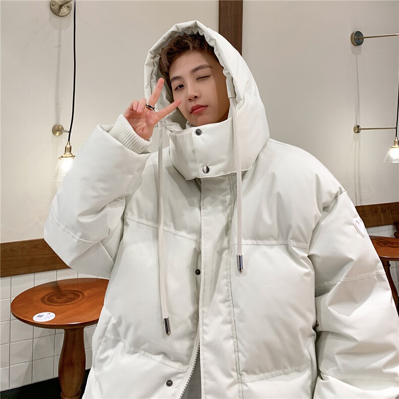 冬装爱心美式潮牌加厚情侣连帽羽绒棉服外套面包服男H910P138,男装棉衣,电商A341