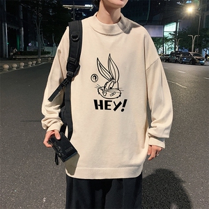 M18179-P45 加绒款-P65半高领毛衣男士大码针织衫男毛线衣男图片