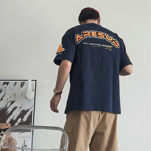 万针全刺绣工艺抖音得物高品质260克重磅纯棉双纱美式高街短袖T恤图片