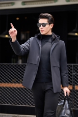 羽绒服连帽毛领冬季外套2023新款中年男士鸭绒服爸爸冬装休闲上衣，男装羽绒服，电商B212（原钱塘6029）