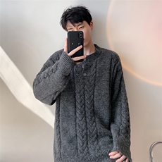 毛衣男秋冬新款港风宽松针织毛衫MYA5-P65，男装针织衫/毛衣，星座214-3