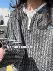 XZ809A/SYR51/特P24假俩件雪尼尔V领长袖卫衣，男装T恤，星座809A(原222-1)