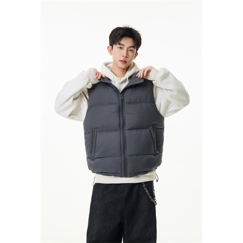 90%绒新标有报告短款宽松羽绒服马甲上衣Y981/P210现货,男装羽绒服,星座202