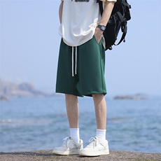 夏季短裤男美式复古重磅纯色宽松运动五分裤DSA157B-DK9125-特P25，男装牛仔裤，电商A157B