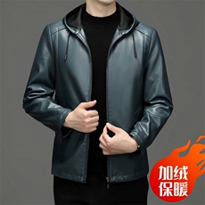 秋冬皮衣男外套休闲青年时尚帅气百搭上衣HD2226-P155加绒P165，男装皮衣，星座1105-3