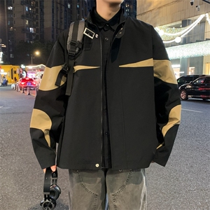 复古撞色拼接立领冲锋衣外套男开衫外套夹克棒球服JK01575-P73图片