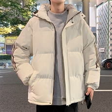 特批P75无差价冬季三条杠拼接连帽棉服男青少年防泼水棉衣M2910，男装棉衣，电商A001-1