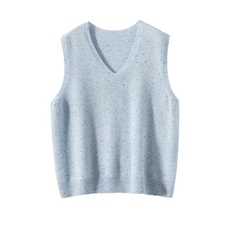 2025年秋季时尚百搭通勤简约休闲无缝V领马甲，女装马甲，轻暖羊绒