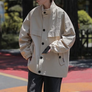 工装夹克外套男秋季潮牌宽松日系复古休闲百搭上衣服 JD19图片