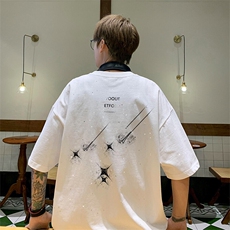 可48小时发货支持抖音得物来样二开美式满天星亮片短袖T恤MTX663，男装T恤，电商A486