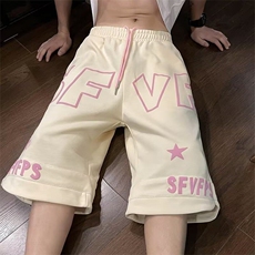 美式休闲短裤男夏季薄款日系潮牌五分中裤宽松子KK219-P35，男装牛仔裤，星座911-3