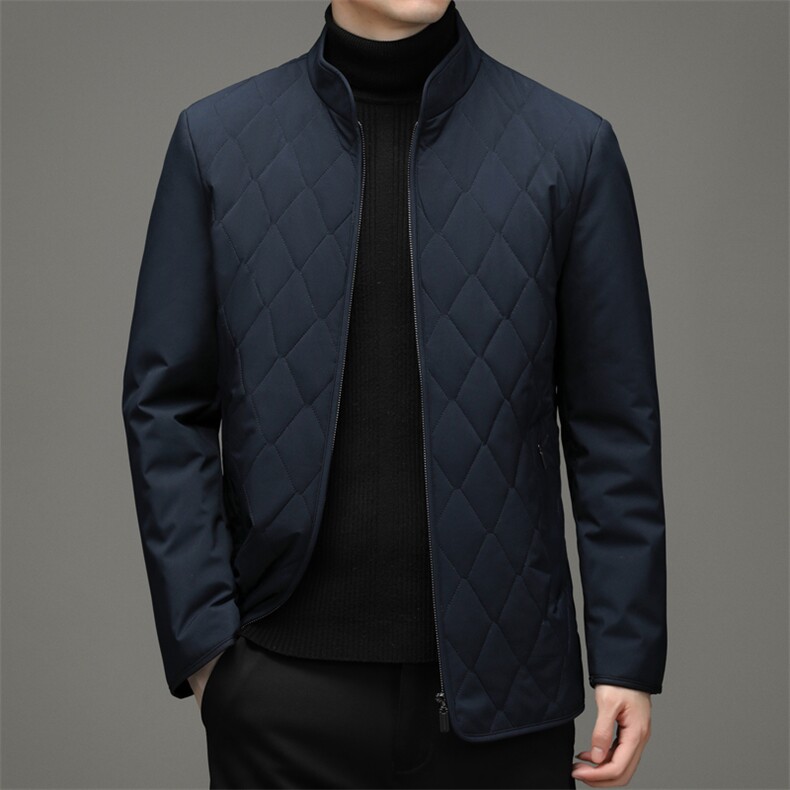 2023冬季羽绒服男翻领保暖上衣中年男休闲冬装外套YYM21817-P175,男装羽绒服,电商B212（原钱塘6029）