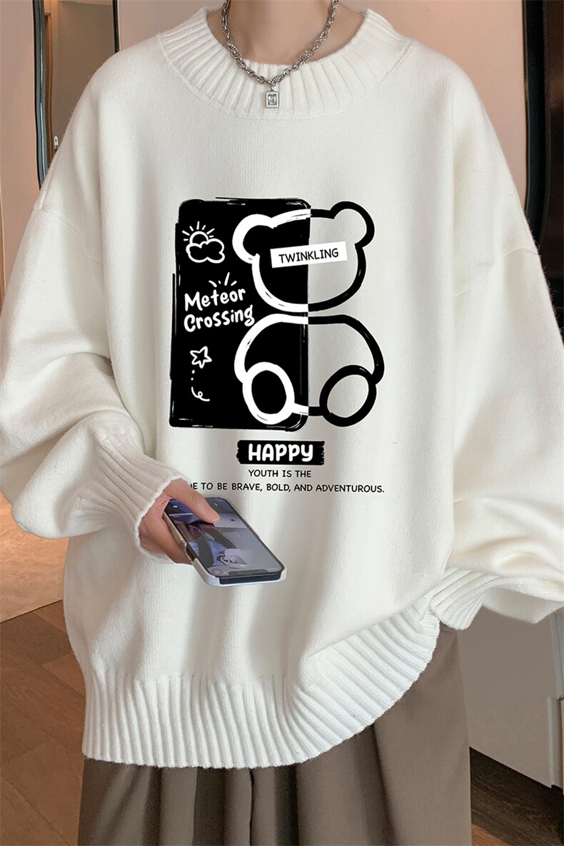 半高领毛衣男士大码针织衫男毛线衣男M18352-P45加绒款-P65,男装针织衫/毛衣,电商A040