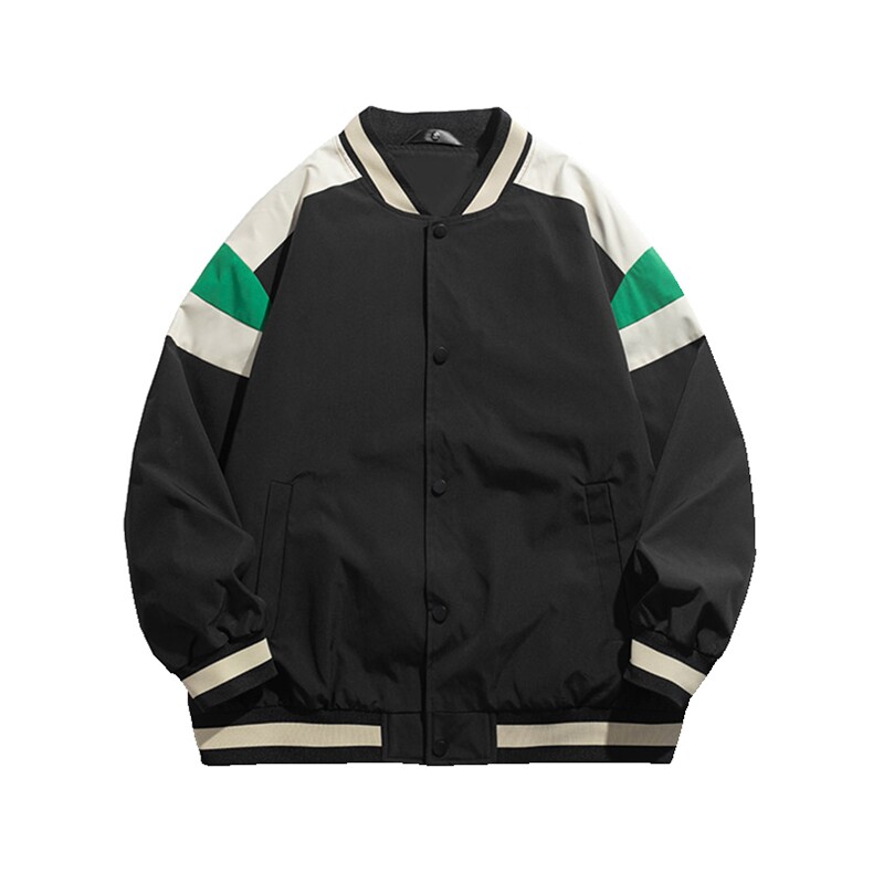 中性风小牛津上衣夹克宽松落肩拼色棒球服外套XZ214-8JK700-P65,男装夹克,星座1204-3