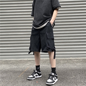 工装牛仔短裤美式复古潮cityboy过膝五分裤A061-YJ6888-P50图片
